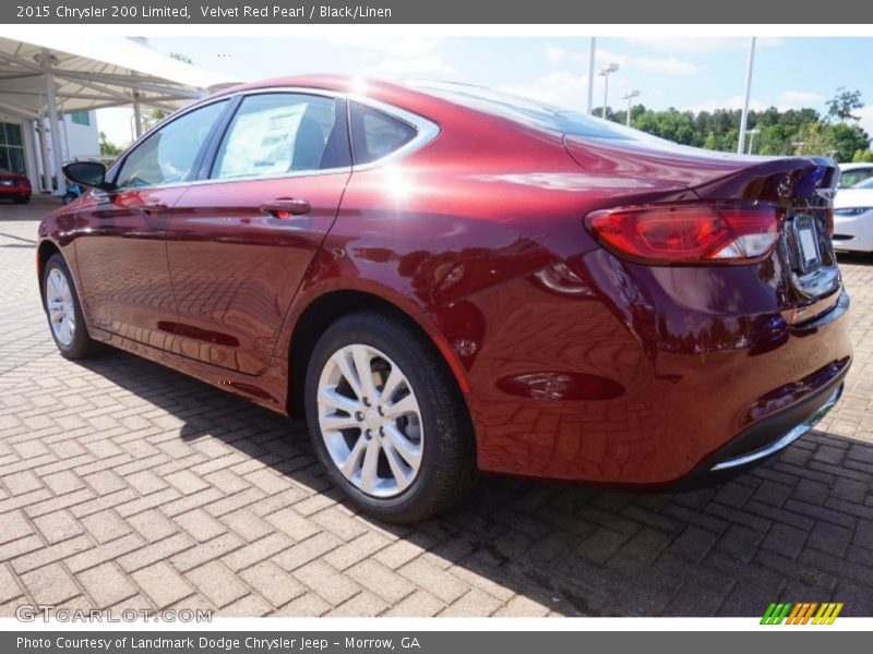 Velvet Red Pearl / Black/Linen 2015 Chrysler 200 Limited