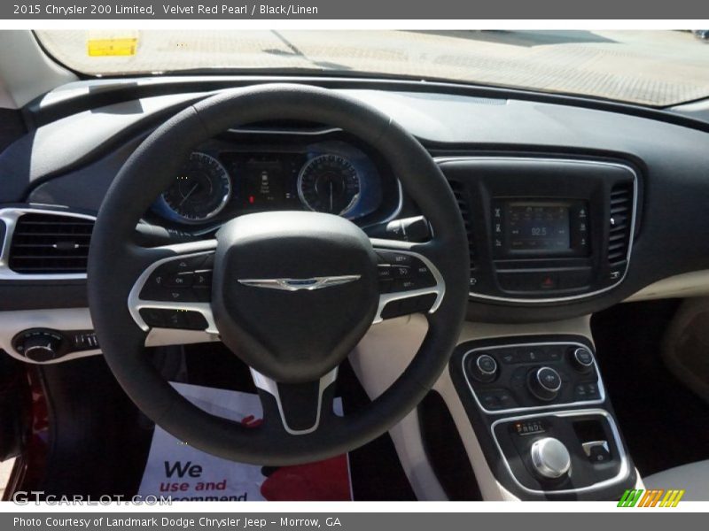 Velvet Red Pearl / Black/Linen 2015 Chrysler 200 Limited