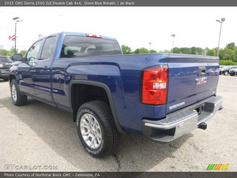 Stone Blue Metallic / Jet Black 2015 GMC Sierra 1500 SLE Double Cab 4x4