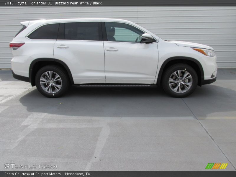 Blizzard Pearl White / Black 2015 Toyota Highlander LE