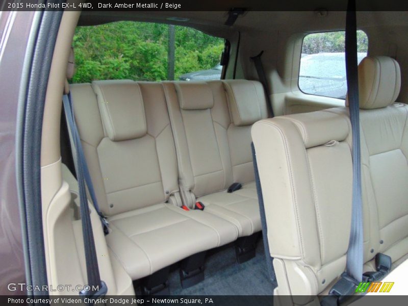 Dark Amber Metallic / Beige 2015 Honda Pilot EX-L 4WD