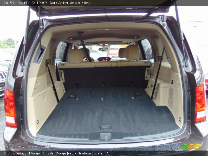 Dark Amber Metallic / Beige 2015 Honda Pilot EX-L 4WD