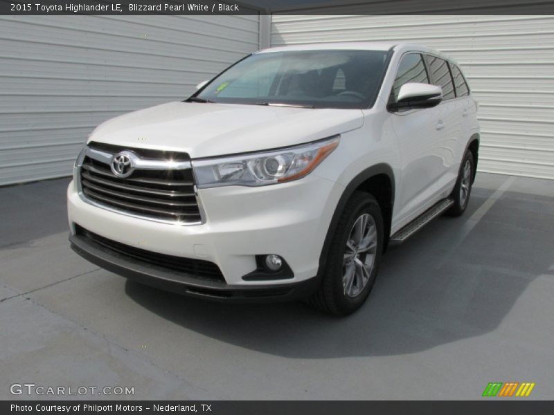Blizzard Pearl White / Black 2015 Toyota Highlander LE