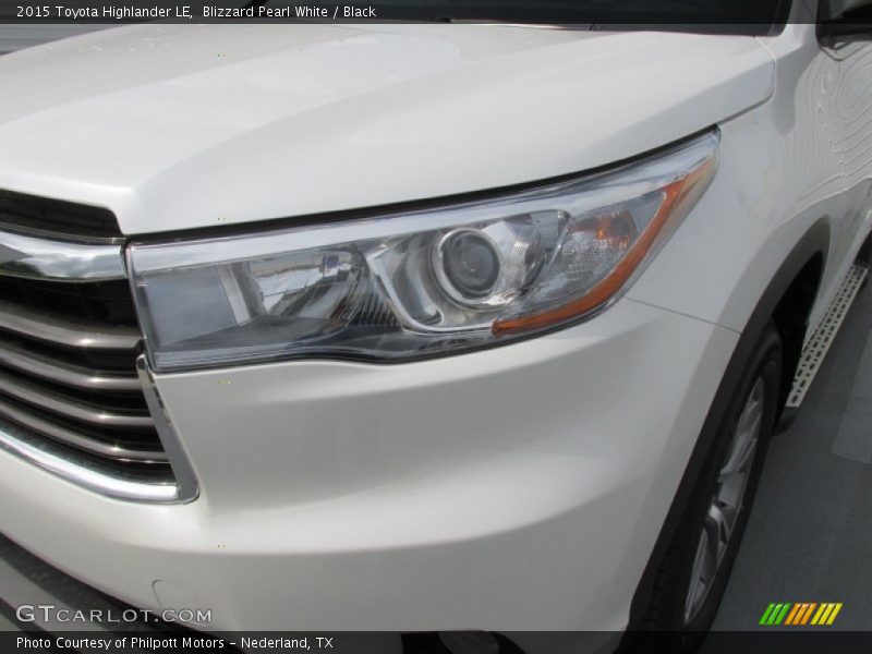 Blizzard Pearl White / Black 2015 Toyota Highlander LE