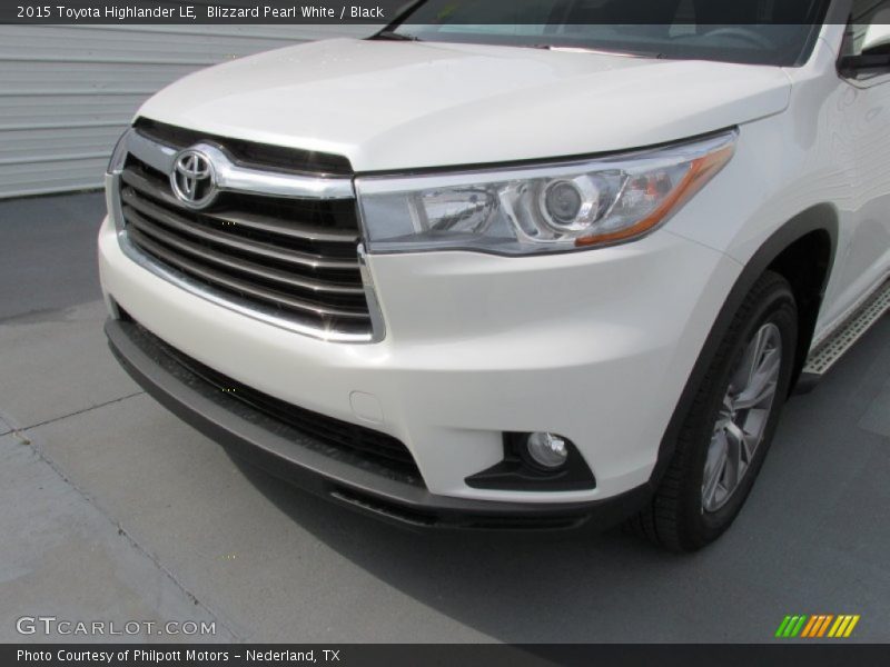 Blizzard Pearl White / Black 2015 Toyota Highlander LE