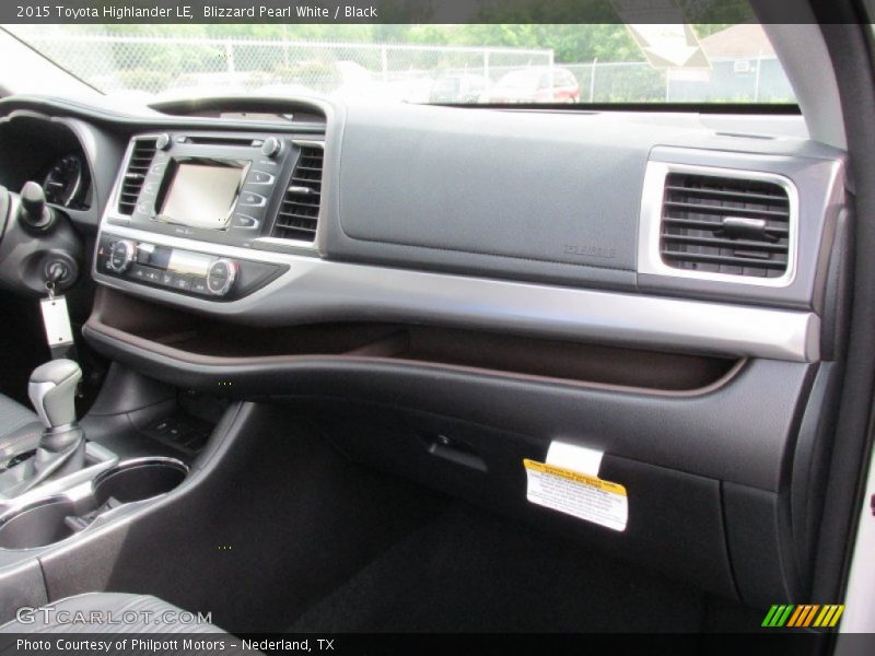 Blizzard Pearl White / Black 2015 Toyota Highlander LE