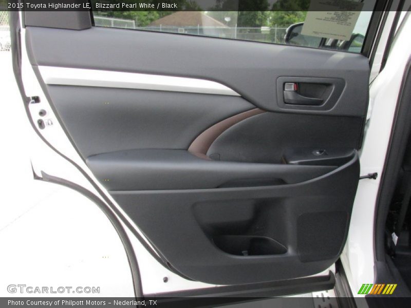 Blizzard Pearl White / Black 2015 Toyota Highlander LE