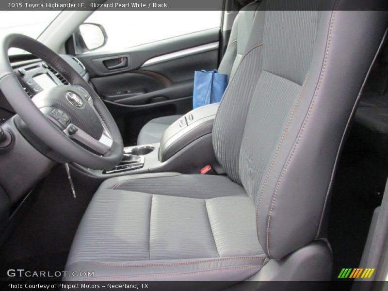 Blizzard Pearl White / Black 2015 Toyota Highlander LE
