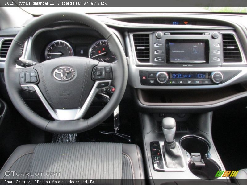 Blizzard Pearl White / Black 2015 Toyota Highlander LE