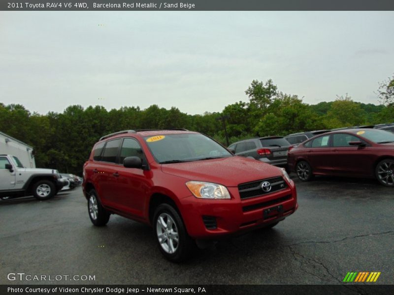 Barcelona Red Metallic / Sand Beige 2011 Toyota RAV4 V6 4WD