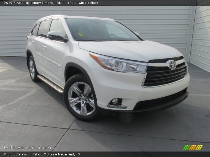 Blizzard Pearl White / Black 2015 Toyota Highlander Limited