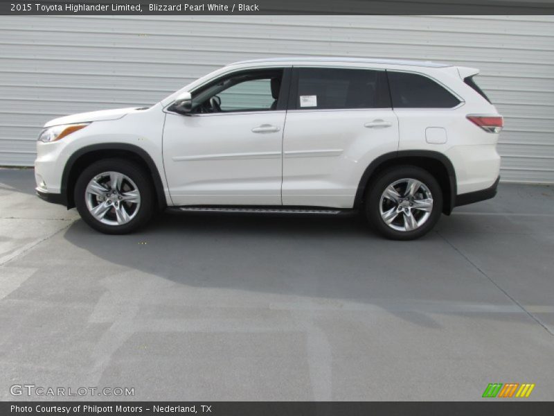 Blizzard Pearl White / Black 2015 Toyota Highlander Limited