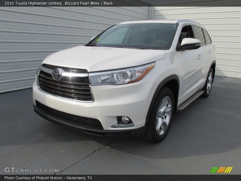 Blizzard Pearl White / Black 2015 Toyota Highlander Limited