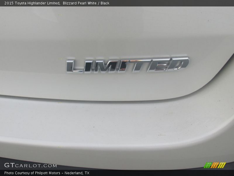 Blizzard Pearl White / Black 2015 Toyota Highlander Limited