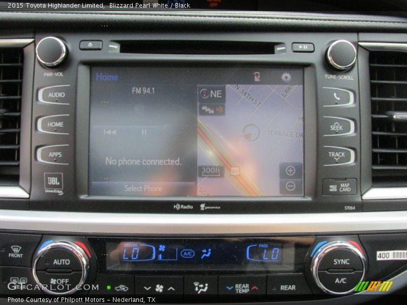 Blizzard Pearl White / Black 2015 Toyota Highlander Limited