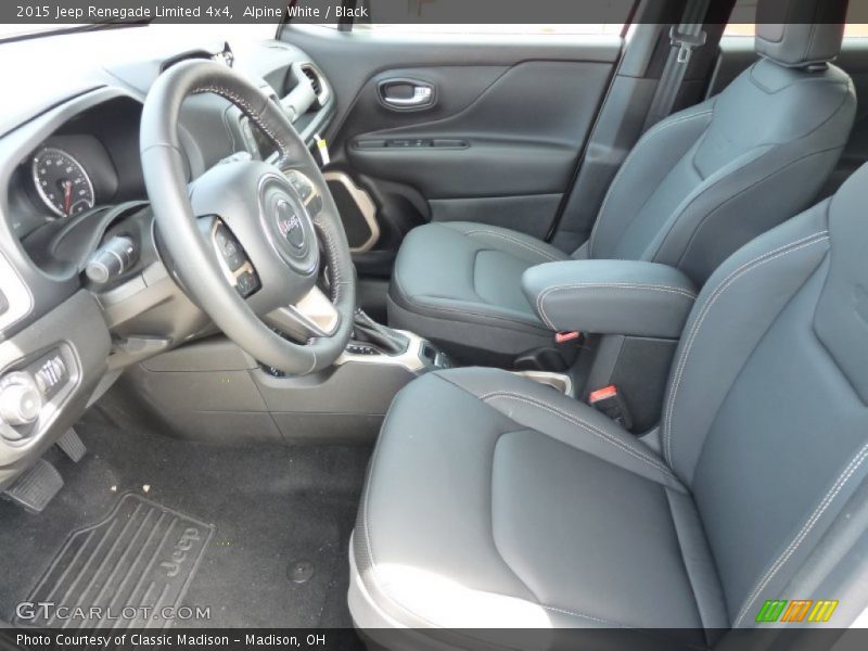 Alpine White / Black 2015 Jeep Renegade Limited 4x4