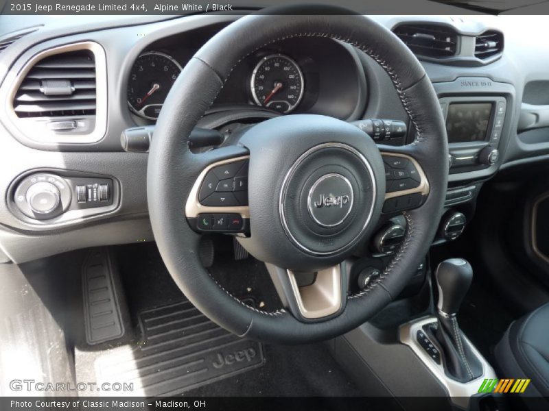Alpine White / Black 2015 Jeep Renegade Limited 4x4