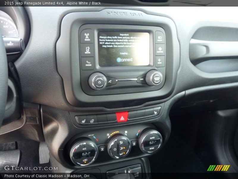Alpine White / Black 2015 Jeep Renegade Limited 4x4