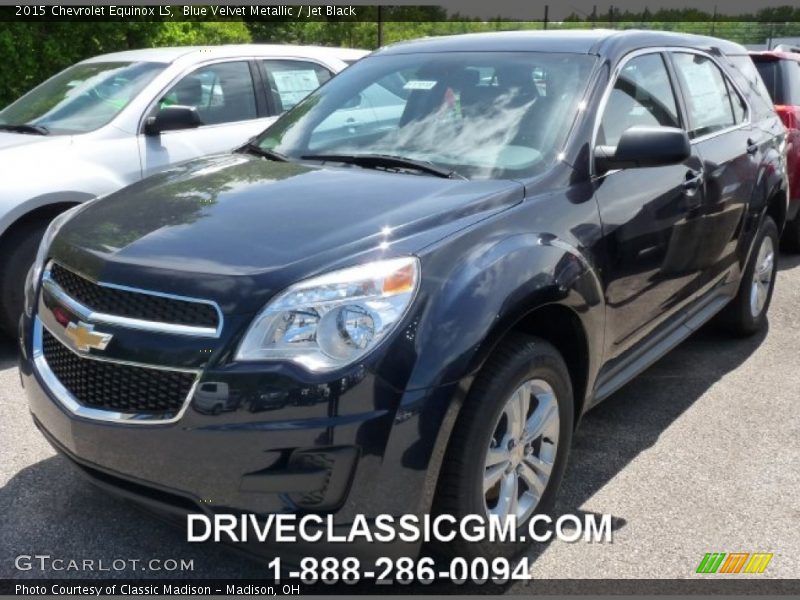 Blue Velvet Metallic / Jet Black 2015 Chevrolet Equinox LS