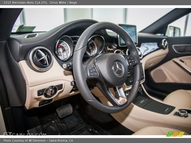 Cirrus White / Beige 2015 Mercedes-Benz CLA 250