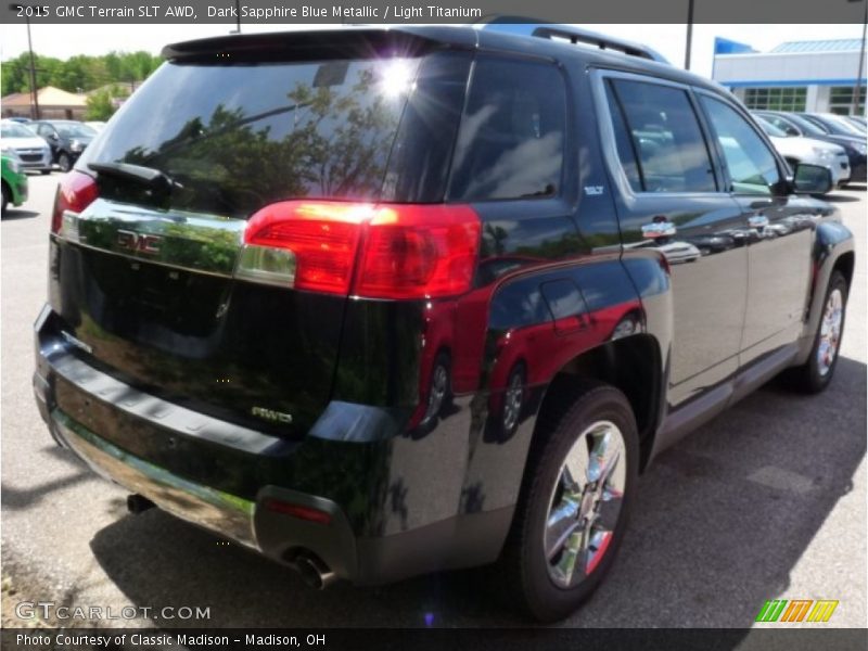 Dark Sapphire Blue Metallic / Light Titanium 2015 GMC Terrain SLT AWD