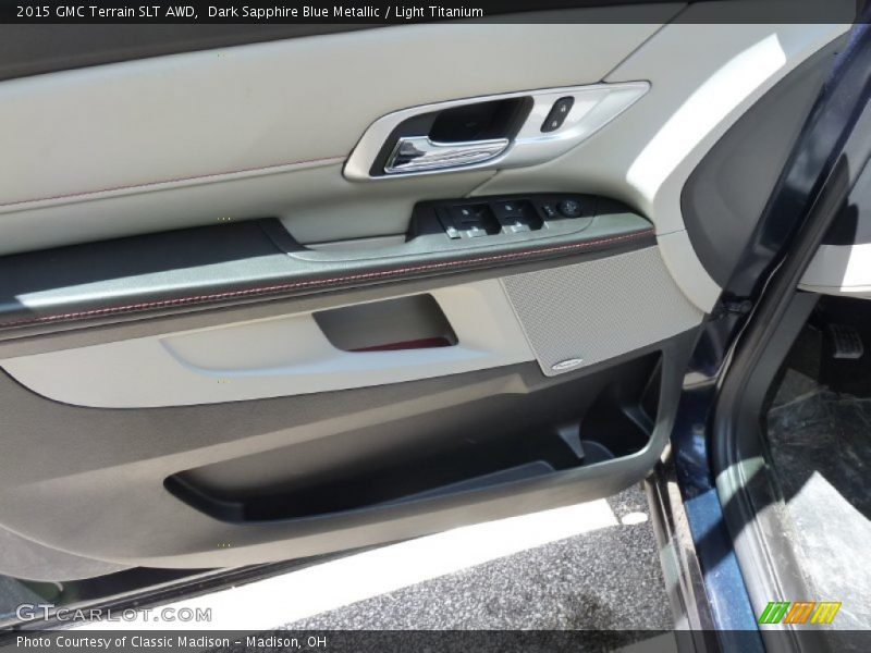 Dark Sapphire Blue Metallic / Light Titanium 2015 GMC Terrain SLT AWD