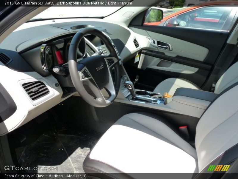 Dark Sapphire Blue Metallic / Light Titanium 2015 GMC Terrain SLT AWD