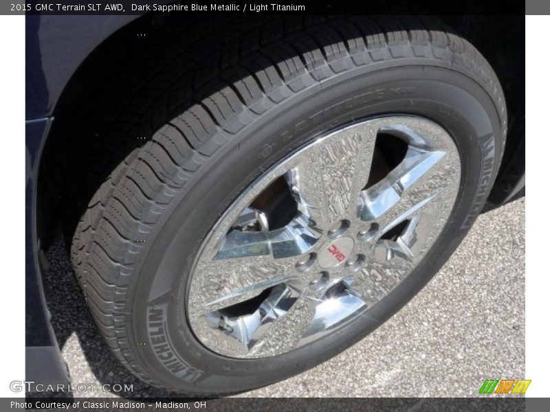 Dark Sapphire Blue Metallic / Light Titanium 2015 GMC Terrain SLT AWD