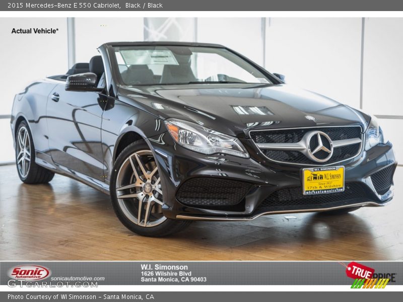 Black / Black 2015 Mercedes-Benz E 550 Cabriolet