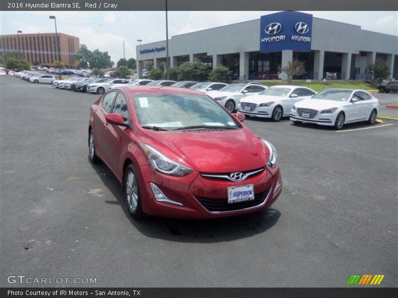 Red / Gray 2016 Hyundai Elantra SE