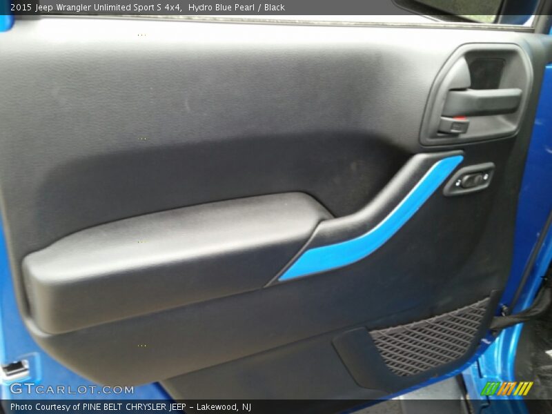 Hydro Blue Pearl / Black 2015 Jeep Wrangler Unlimited Sport S 4x4