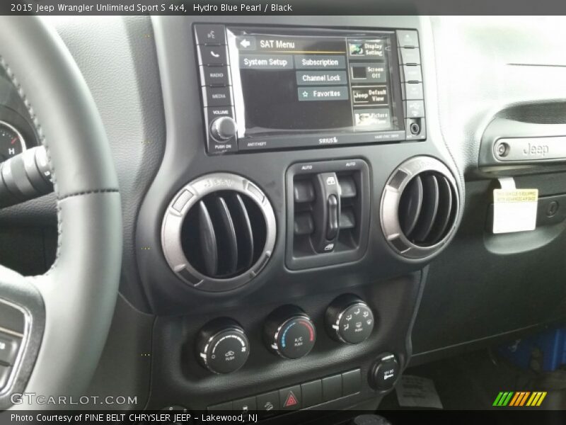 Hydro Blue Pearl / Black 2015 Jeep Wrangler Unlimited Sport S 4x4