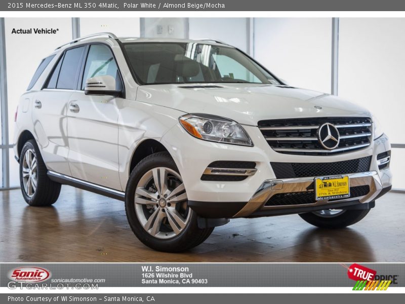 Polar White / Almond Beige/Mocha 2015 Mercedes-Benz ML 350 4Matic