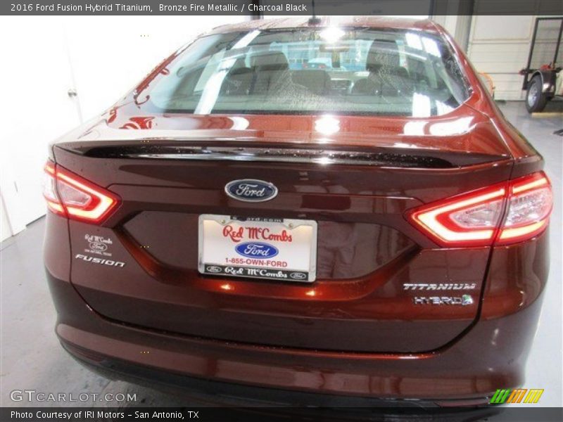 Bronze Fire Metallic / Charcoal Black 2016 Ford Fusion Hybrid Titanium