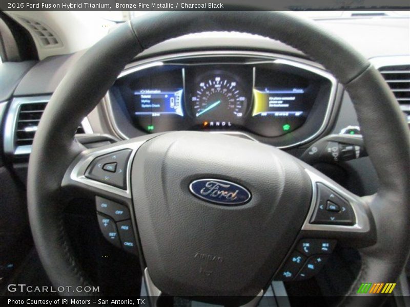 Bronze Fire Metallic / Charcoal Black 2016 Ford Fusion Hybrid Titanium