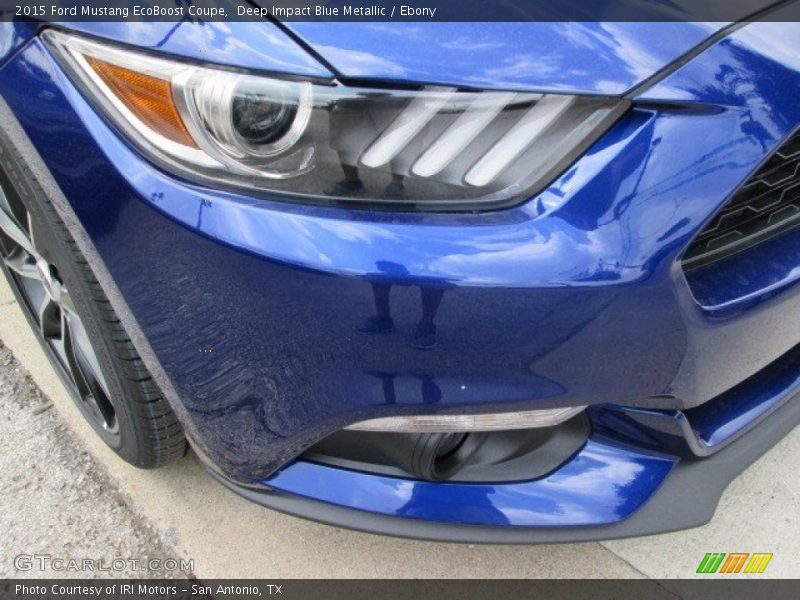 Deep Impact Blue Metallic / Ebony 2015 Ford Mustang EcoBoost Coupe