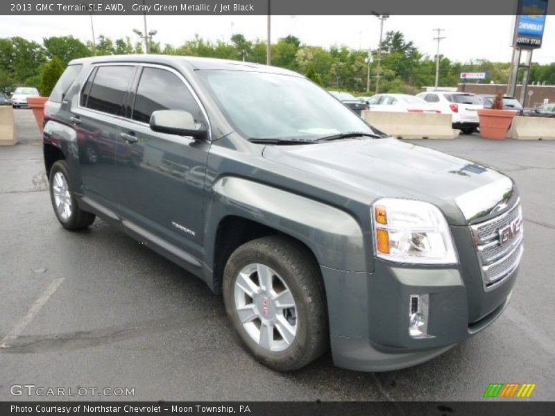 Gray Green Metallic / Jet Black 2013 GMC Terrain SLE AWD