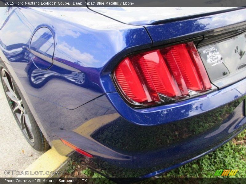 Deep Impact Blue Metallic / Ebony 2015 Ford Mustang EcoBoost Coupe