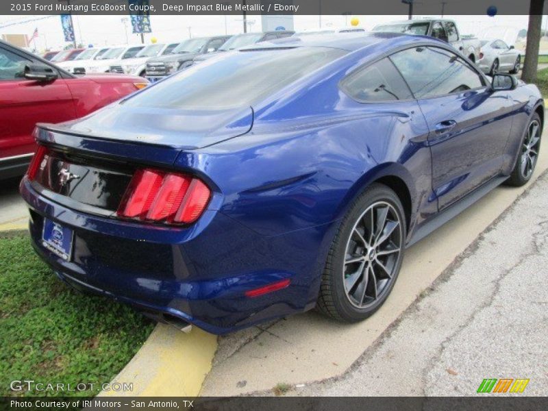 Deep Impact Blue Metallic / Ebony 2015 Ford Mustang EcoBoost Coupe
