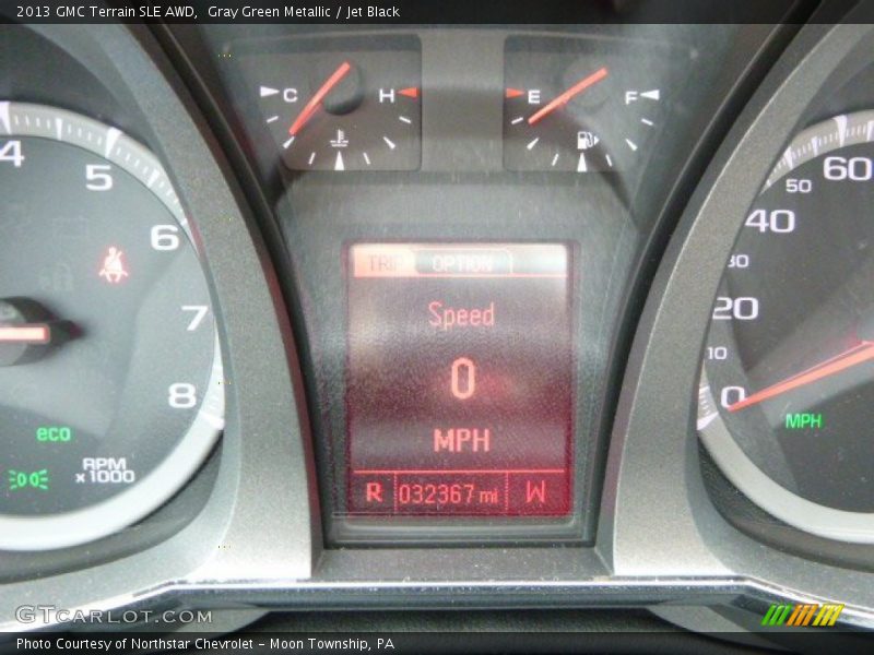 Gray Green Metallic / Jet Black 2013 GMC Terrain SLE AWD