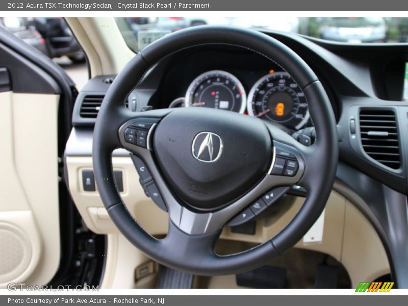 Crystal Black Pearl / Parchment 2012 Acura TSX Technology Sedan