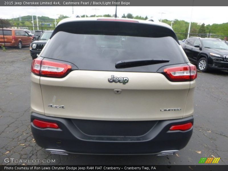 Cashmere Pearl / Black/Light Frost Beige 2015 Jeep Cherokee Limited 4x4
