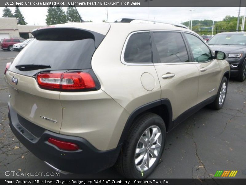 Cashmere Pearl / Black/Light Frost Beige 2015 Jeep Cherokee Limited 4x4