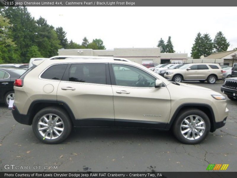 Cashmere Pearl / Black/Light Frost Beige 2015 Jeep Cherokee Limited 4x4