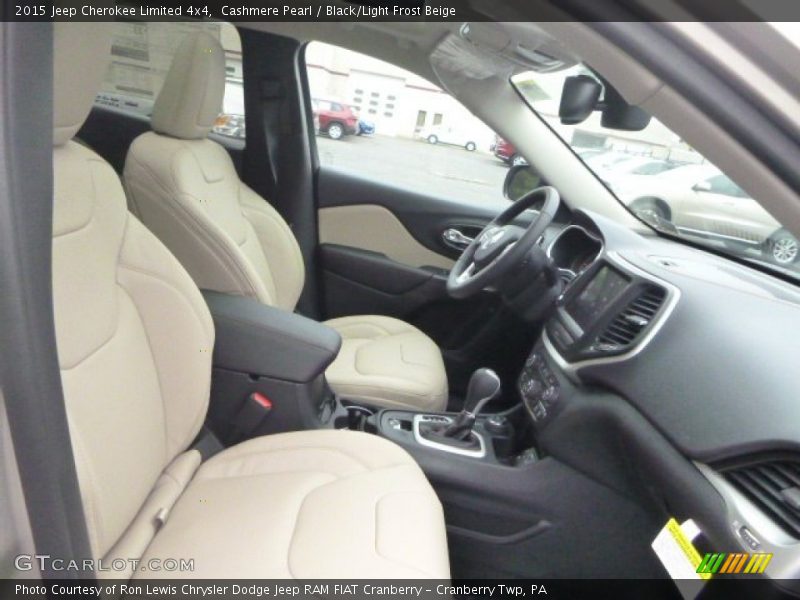 Cashmere Pearl / Black/Light Frost Beige 2015 Jeep Cherokee Limited 4x4