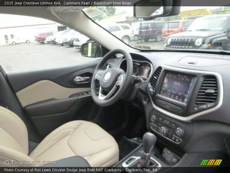 Cashmere Pearl / Black/Light Frost Beige 2015 Jeep Cherokee Limited 4x4