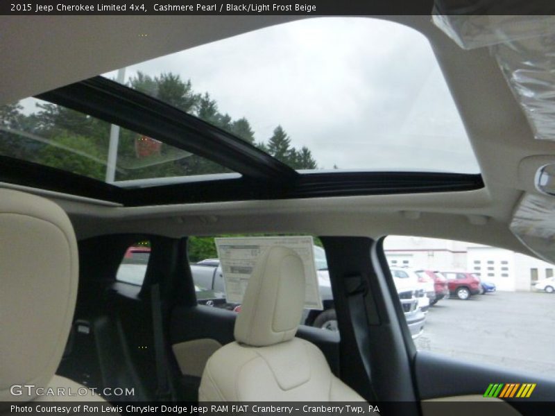 Cashmere Pearl / Black/Light Frost Beige 2015 Jeep Cherokee Limited 4x4
