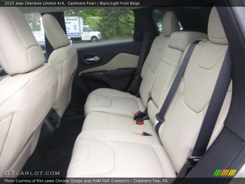Cashmere Pearl / Black/Light Frost Beige 2015 Jeep Cherokee Limited 4x4