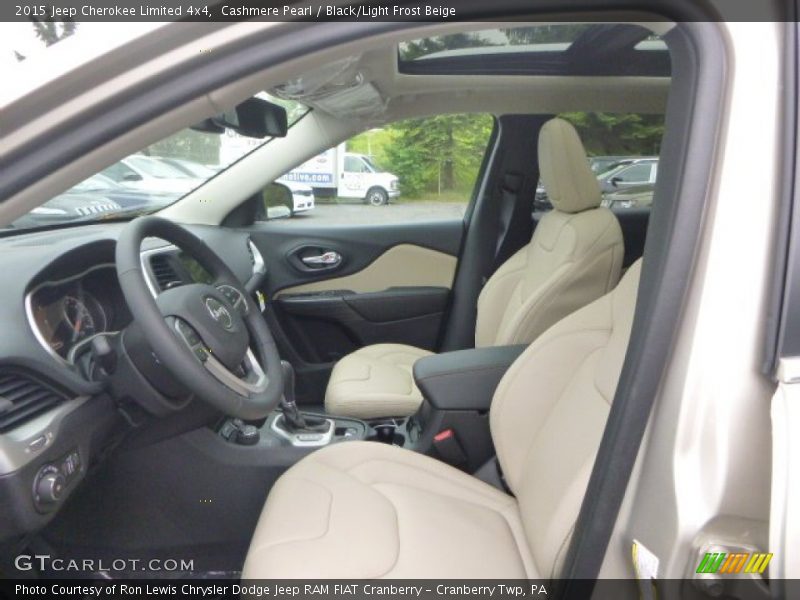Cashmere Pearl / Black/Light Frost Beige 2015 Jeep Cherokee Limited 4x4