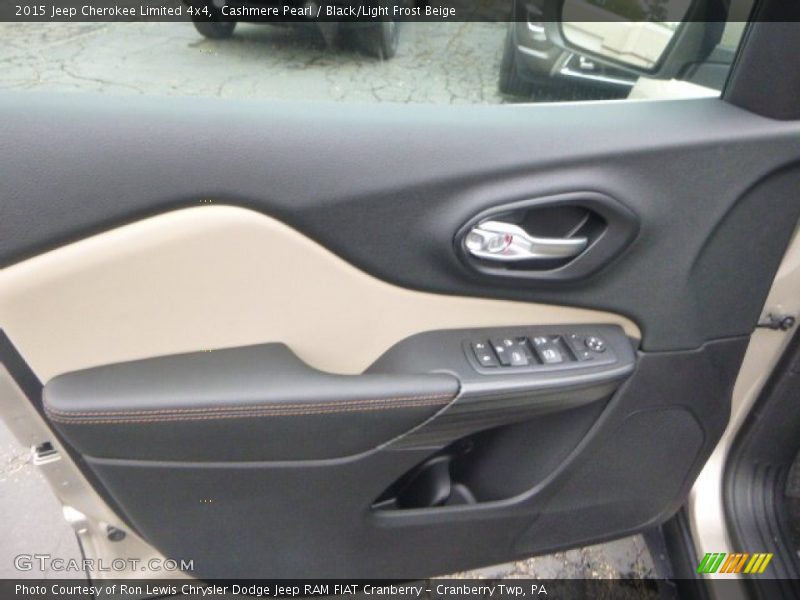 Cashmere Pearl / Black/Light Frost Beige 2015 Jeep Cherokee Limited 4x4